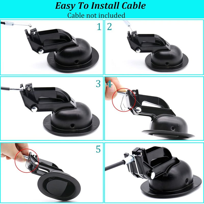 ttmagic Universal Heavy-Duty Metal Sofa Chair Recliner Release Pull Handle Replacement Parts, Fits Ashley, Lazy Boy and Most Recliner Brands, 3.5"L x 3"W x 1.2"H Handle Size - Image 4